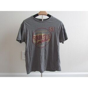 Knights Apparel FSU Florida State Seminoles‎ Shirt Medium Gray Distressed NCAA